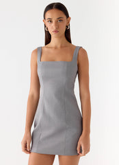 Brief Tension Mini Dress - Smoke Grey