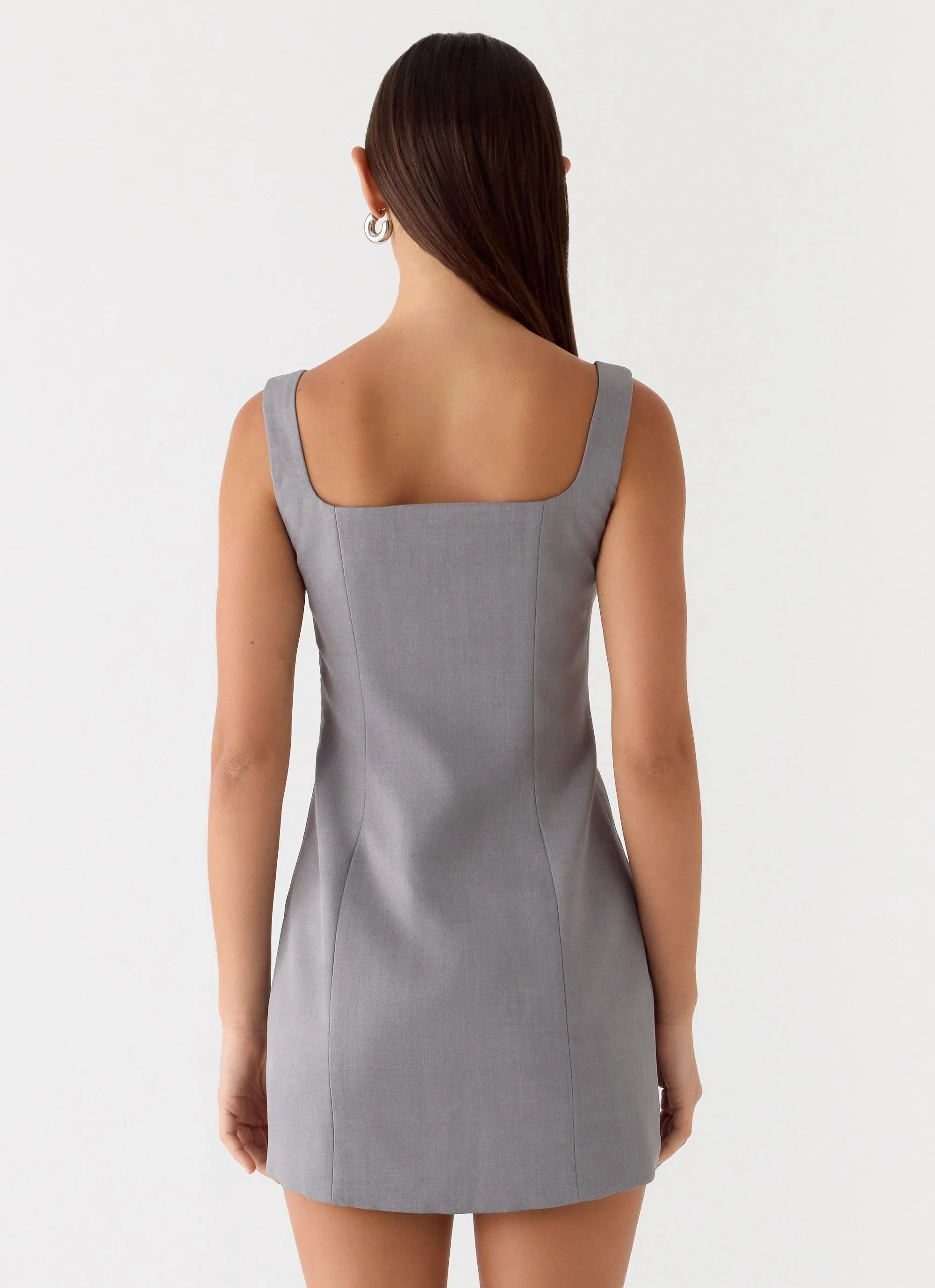 Brief Tension Mini Dress - Smoke Grey