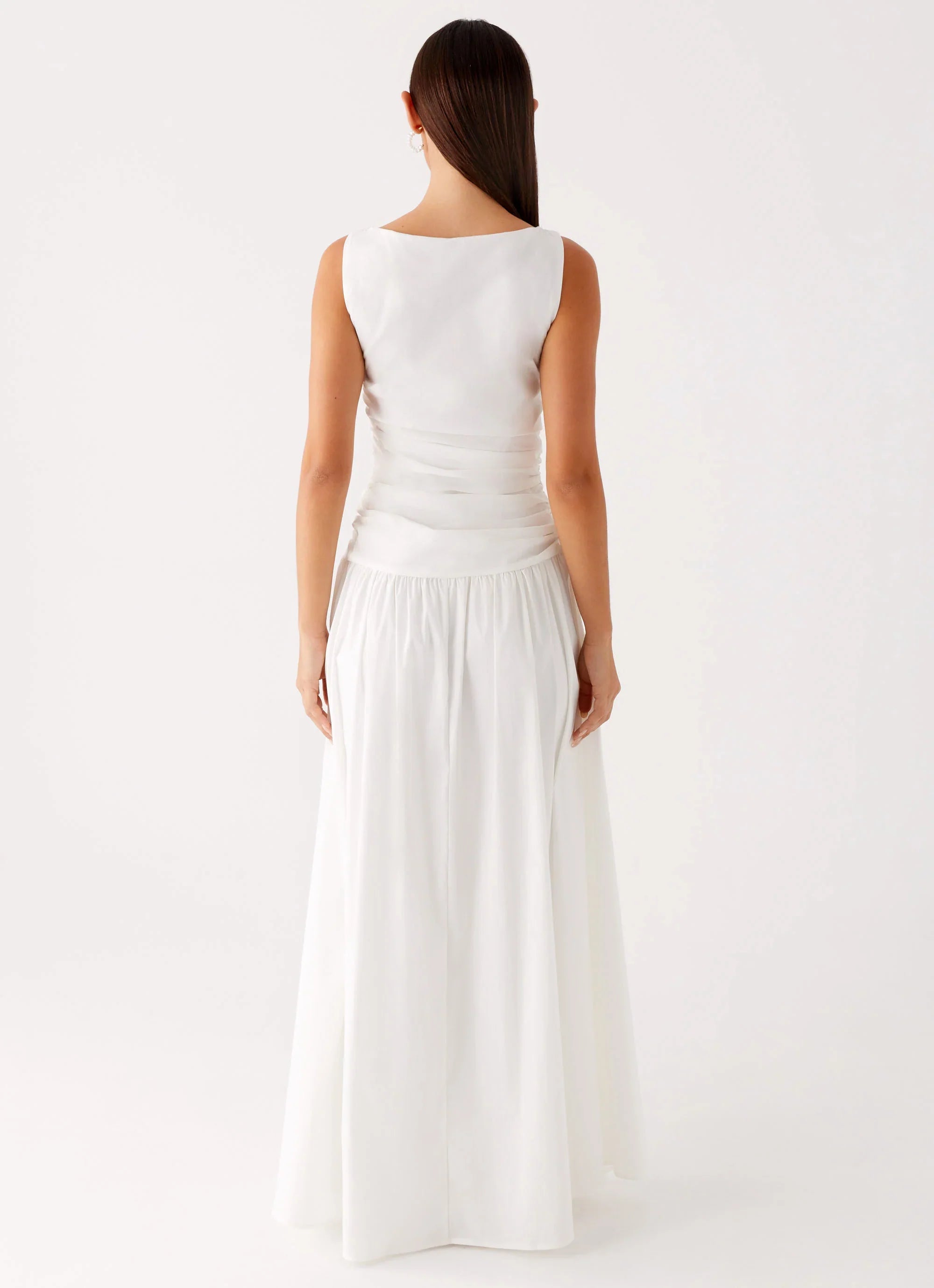 Carmel High Neck Maxi Dress - White