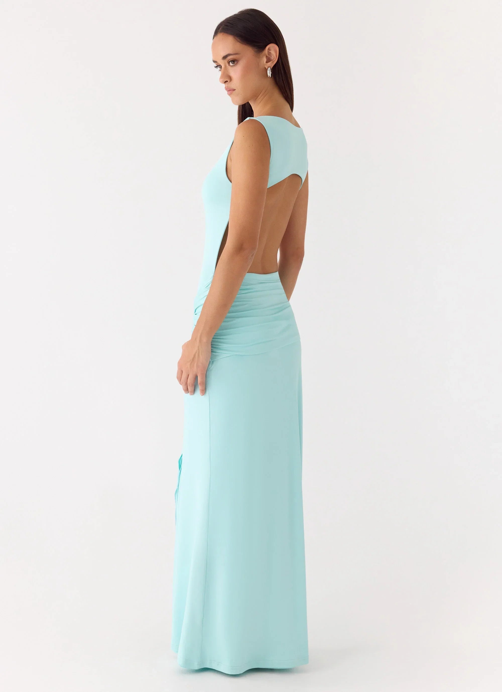 Fault Line Maxi Dress - Aqua